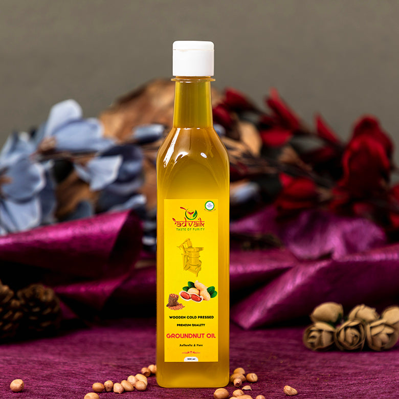 ADVAIK COLD PRESSED GROUNDNUT OIL (WOOD PRESSED) - 500ml