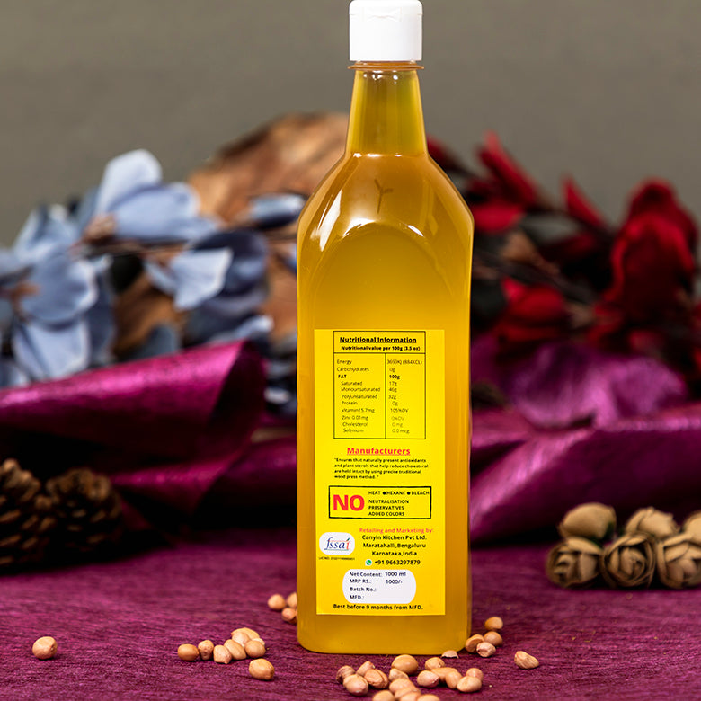 ADVAIK COLD PRESSED GROUNDNUT OIL (WOOD PRESSED) - 1000ml