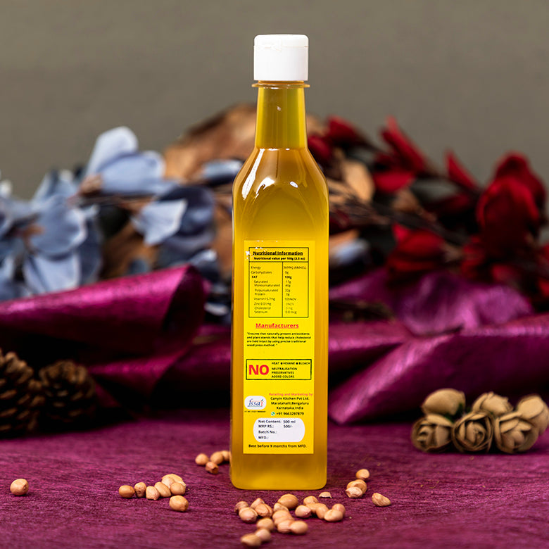 ADVAIK COLD PRESSED GROUNDNUT OIL (WOOD PRESSED) - 500ml