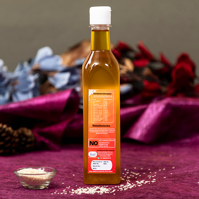 ADVAIK COLD PRESSED SESAME OIL (WOOD PRESSED & UNREFINED) - 500ml